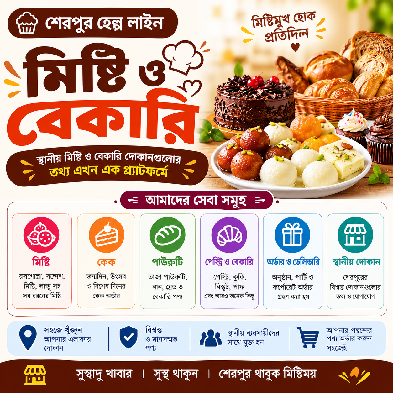 

মিষ্টি ও বেকারী