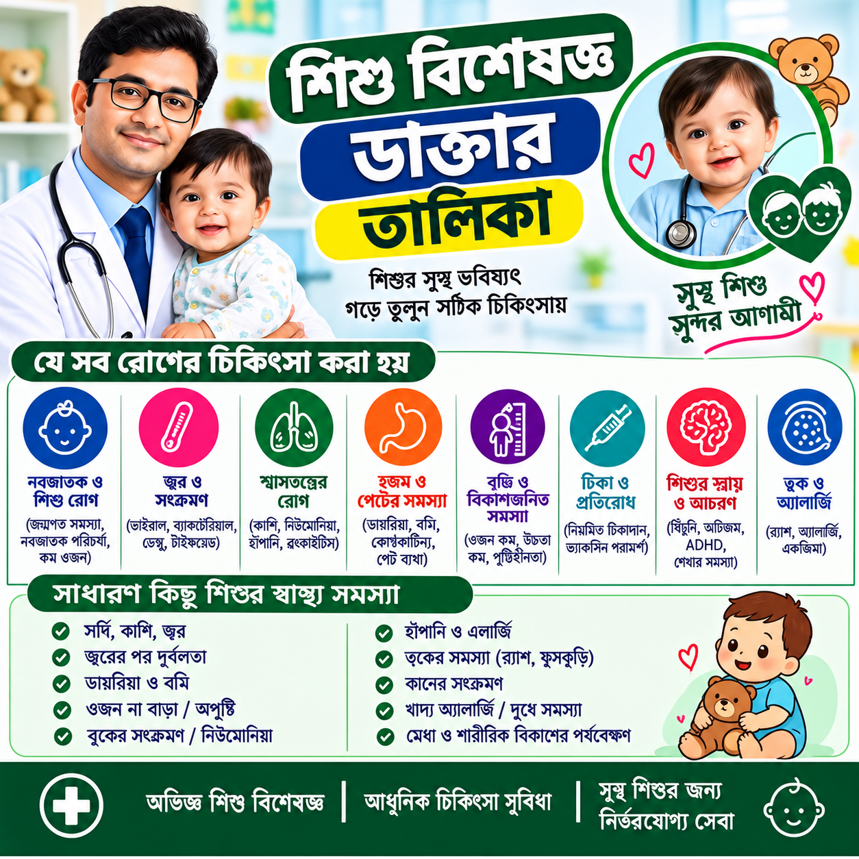 শিশু বিশেষজ্ঞ ডাক্তার তালিকা