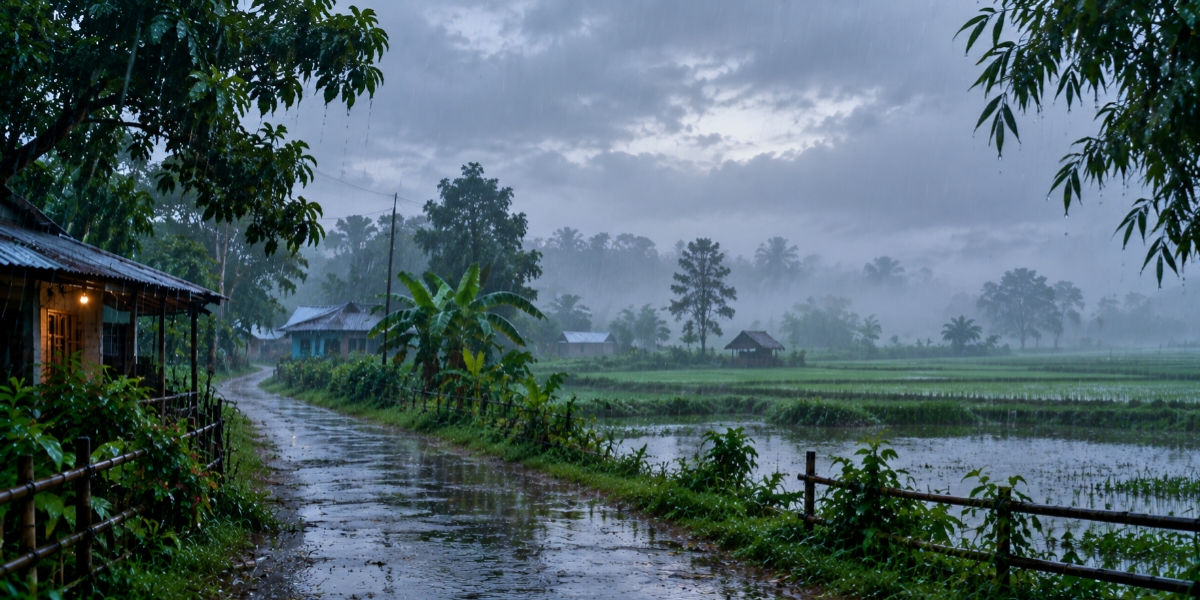 বৃষ্টি ভোরের আবহাওয়া